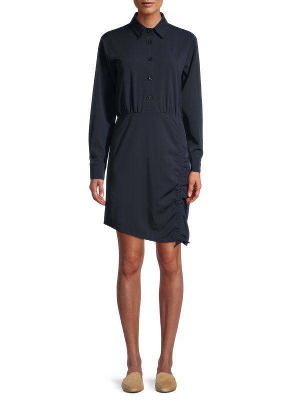 Lea & Viola Ruched Shirtdress